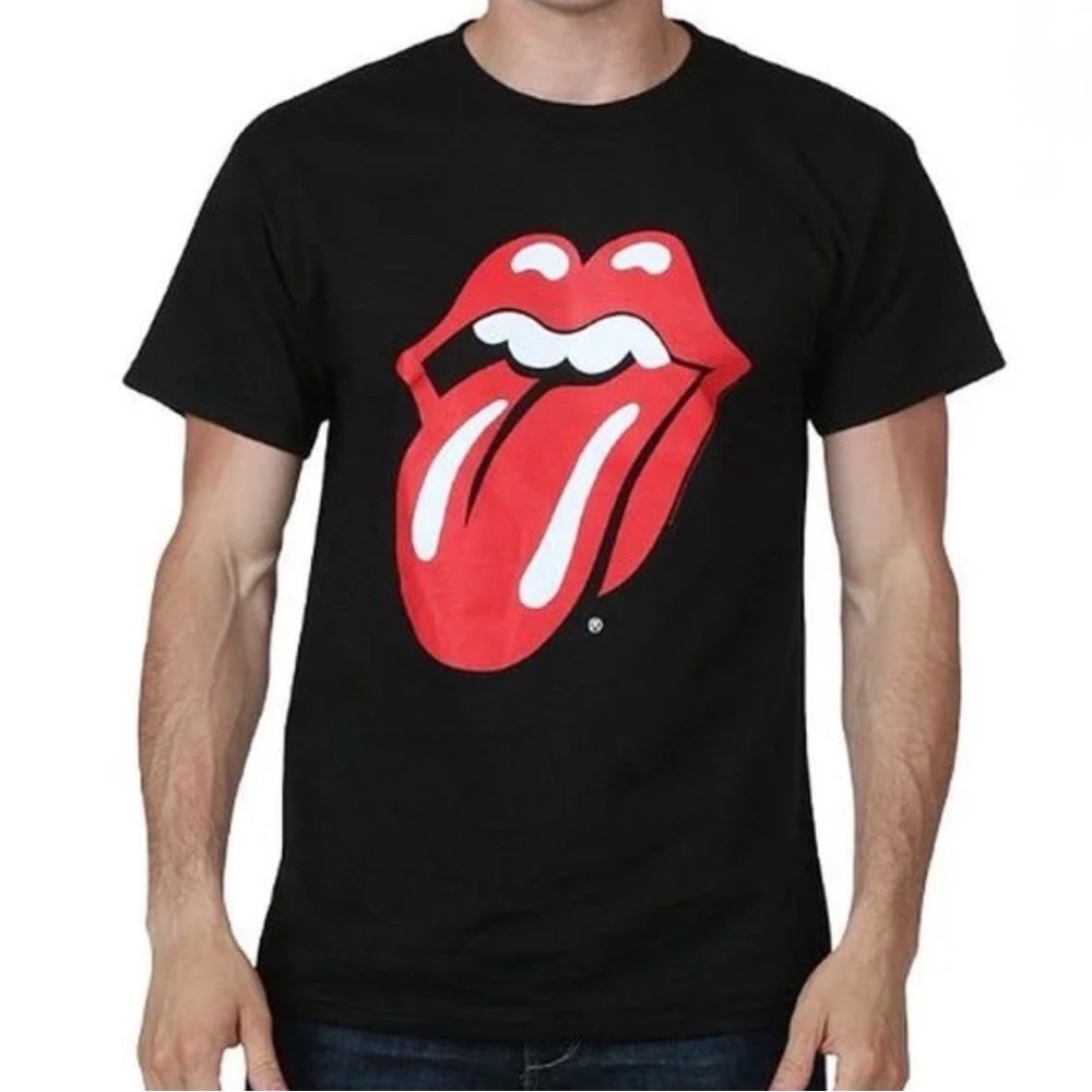 Rolling Stones Classic Tongue Logo T Shirt 3XL Black Band Tee NWT